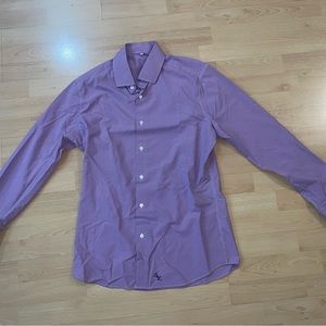 COPY - “The Ryan” dark purple microcheck dress shirt State and Liberty size Med…